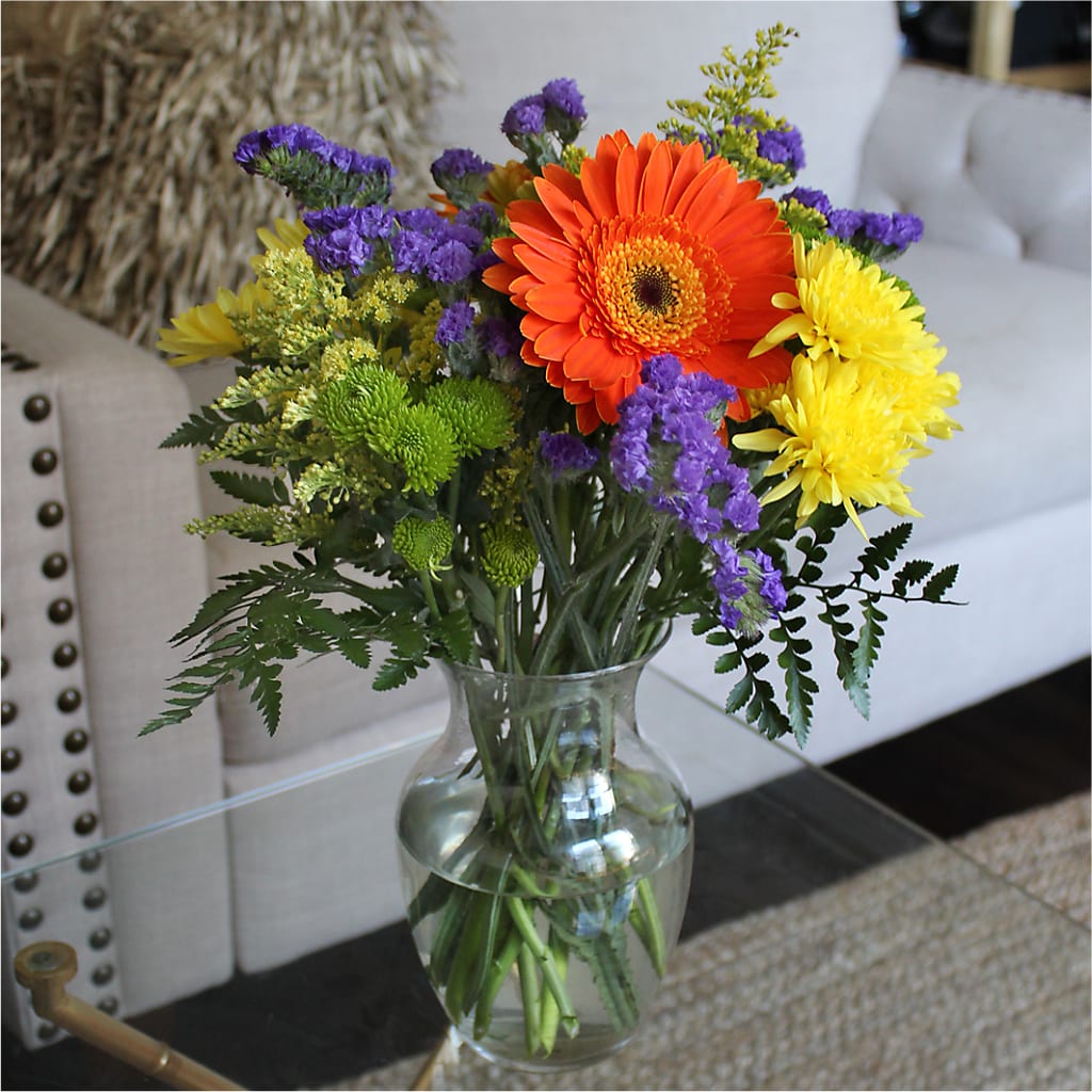 Marmalade Skies Bouquet – VICKIE'S FLOWERS, Cypress CA