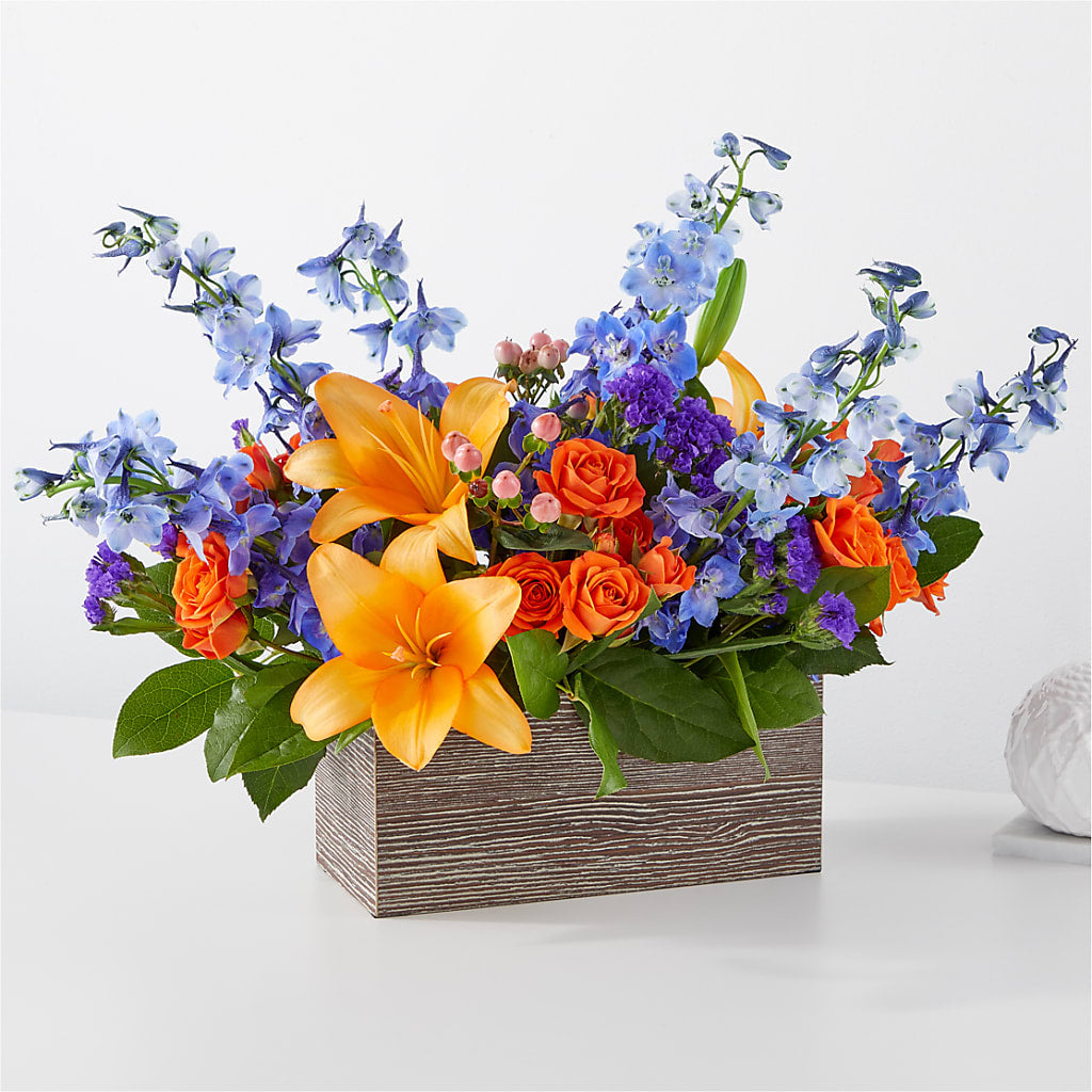 Radiant Citrus Box Bouquet – VICKIE'S FLOWERS, Cypress CA