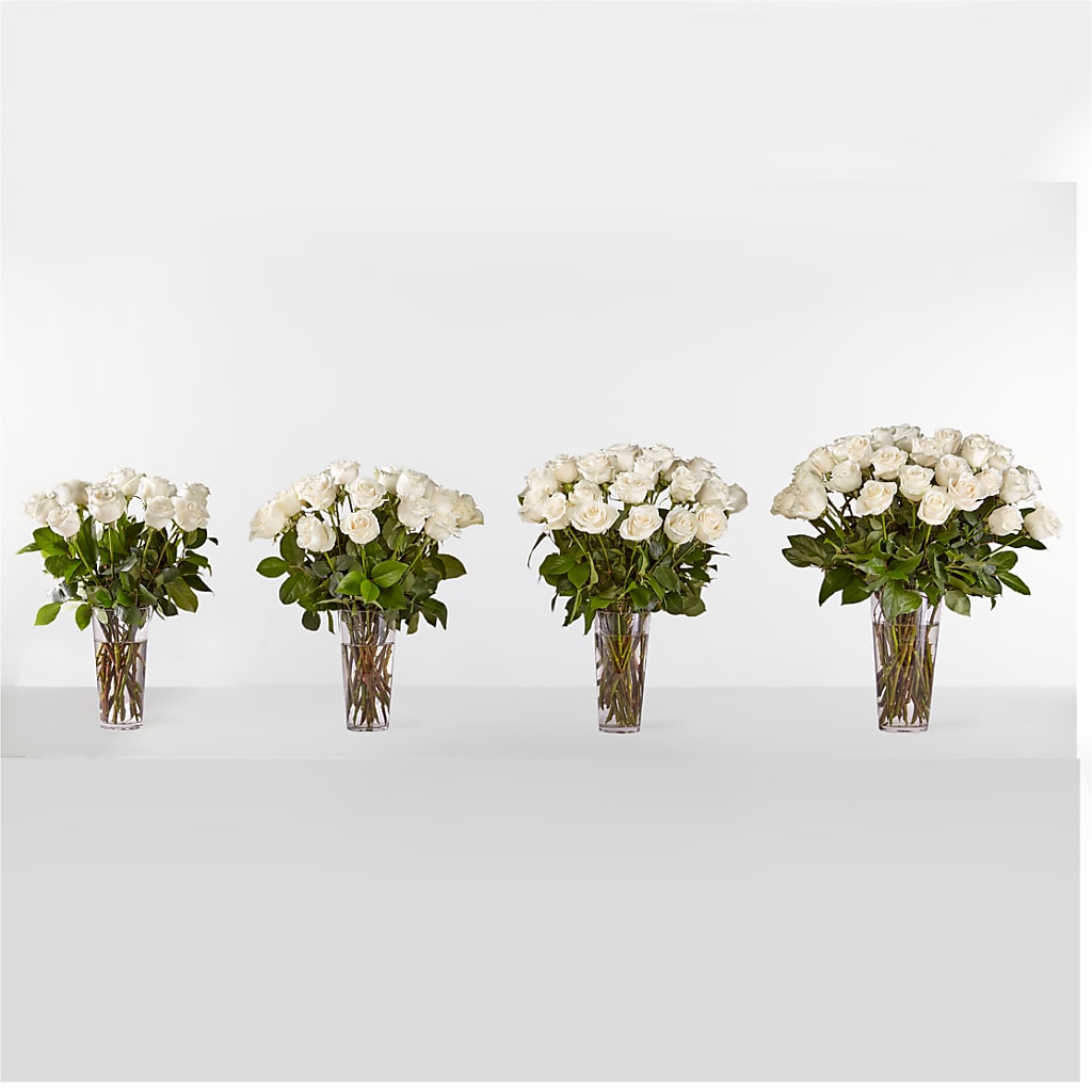 Long Stem White Rose Bouquet – VICKIE'S FLOWERS, Cypress CA