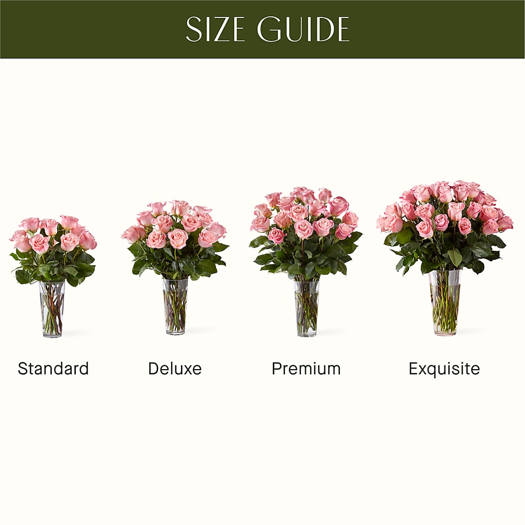 Long Stem Pink Rose Bouquet – VICKIE'S FLOWERS, Cypress CA