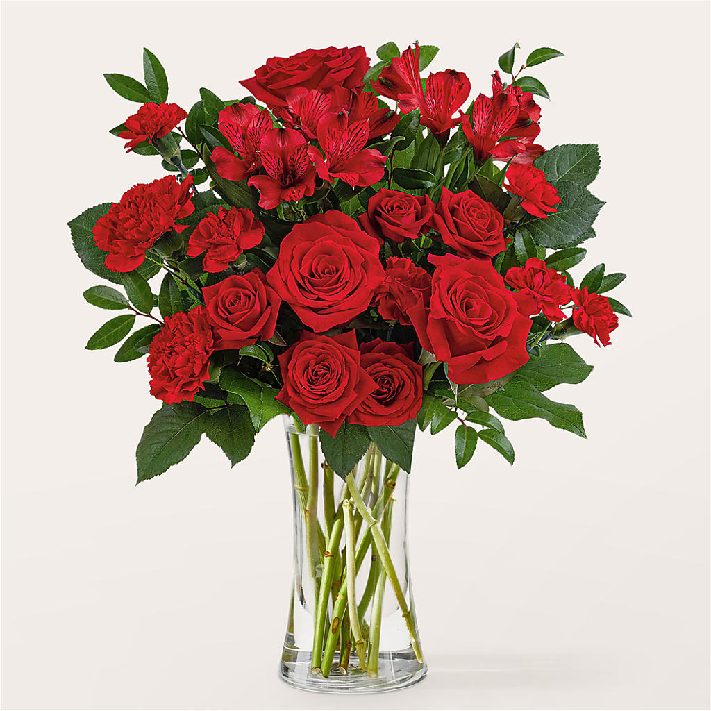 Brilliant Ruby Bouquet – VICKIE'S FLOWERS, Cypress CA
