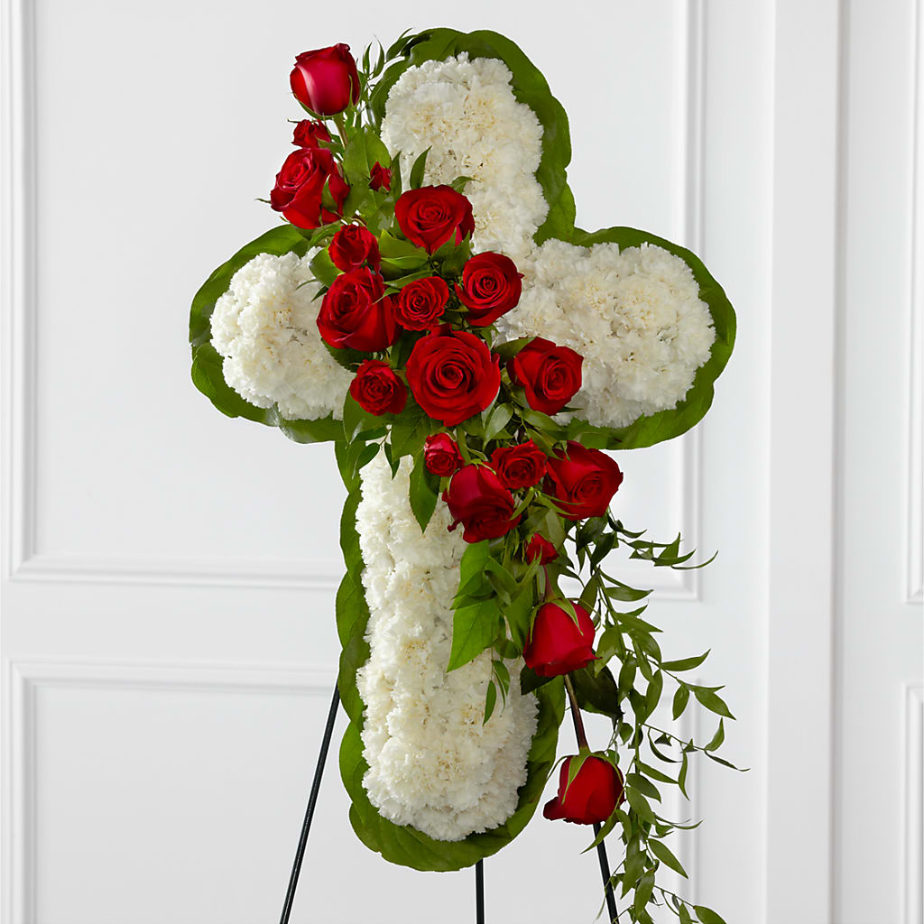 Floral Cross Easel – VICKIE'S FLOWERS, Cypress CA