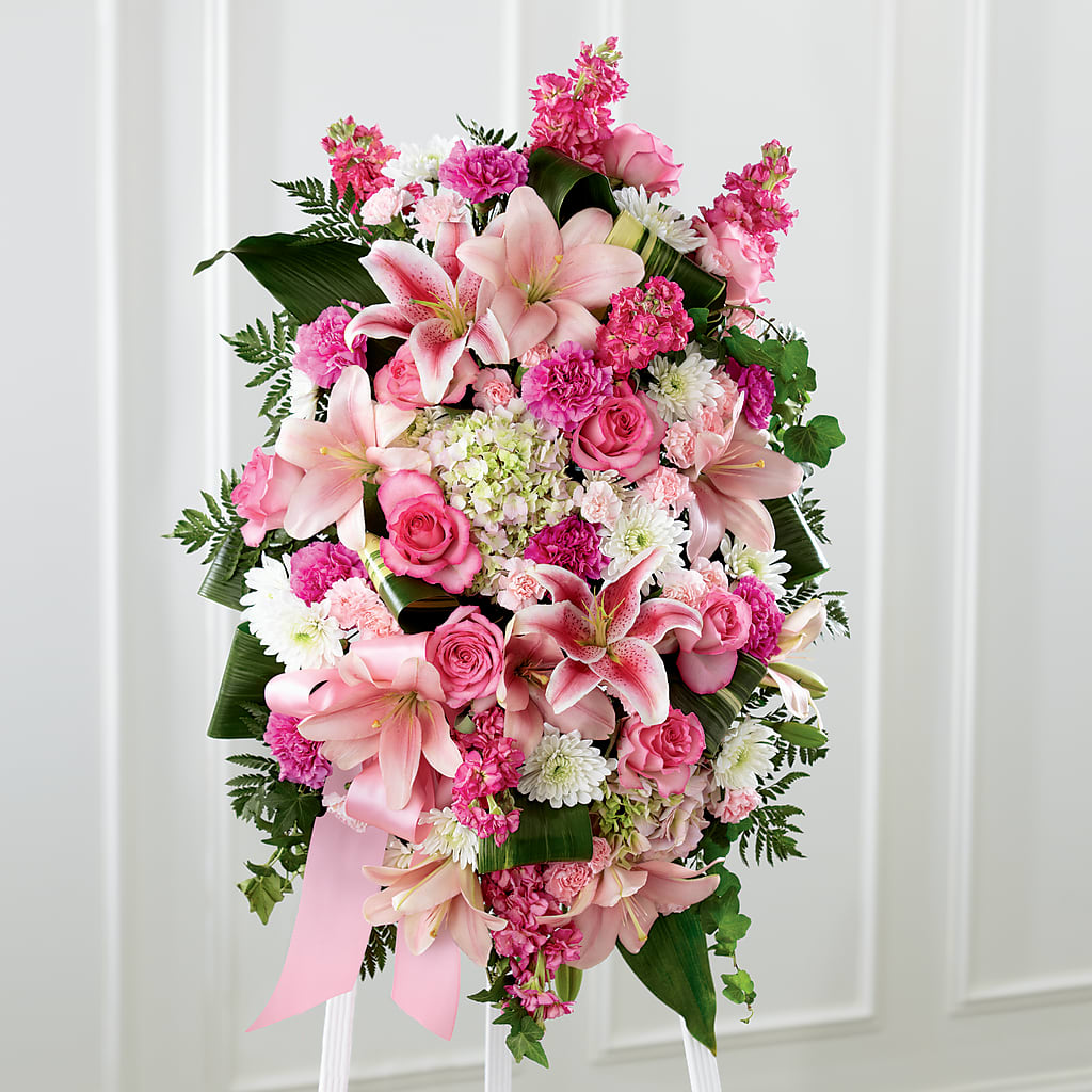 Comforting Standing Spray – VICKIE'S FLOWERS, Cypress CA