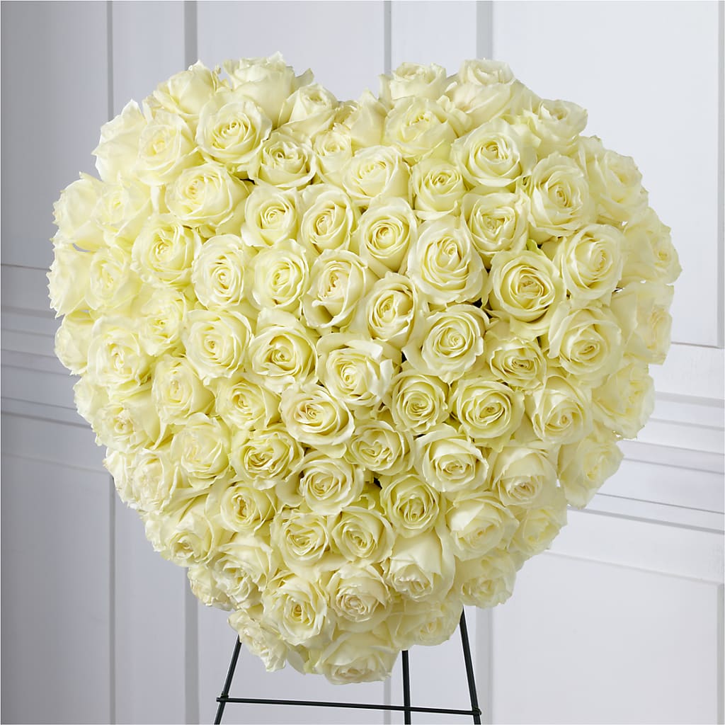 Elegant Remembrance Standing Heart – VICKIE'S FLOWERS, Cypress CA