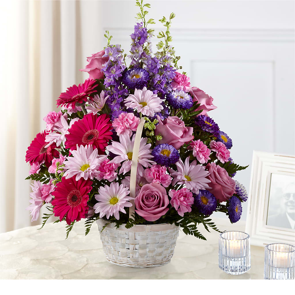 Pastel Peace Basket – VICKIE'S FLOWERS, Cypress CA