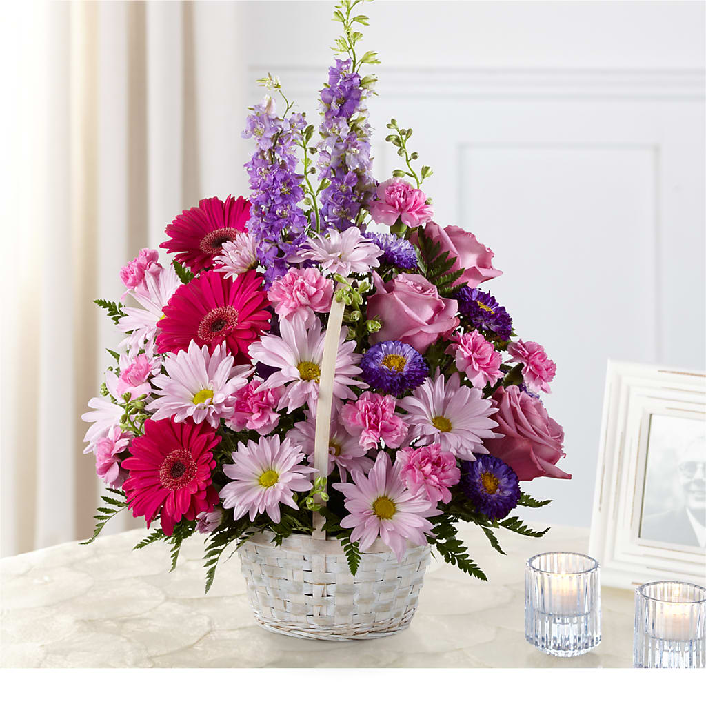 Pastel Peace Basket – VICKIE'S FLOWERS, Cypress CA