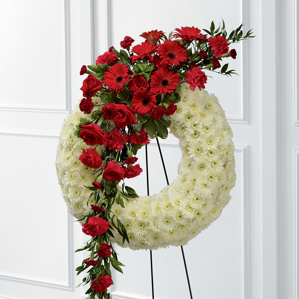 Graceful Tribute Wreath – VICKIE'S FLOWERS, Cypress CA