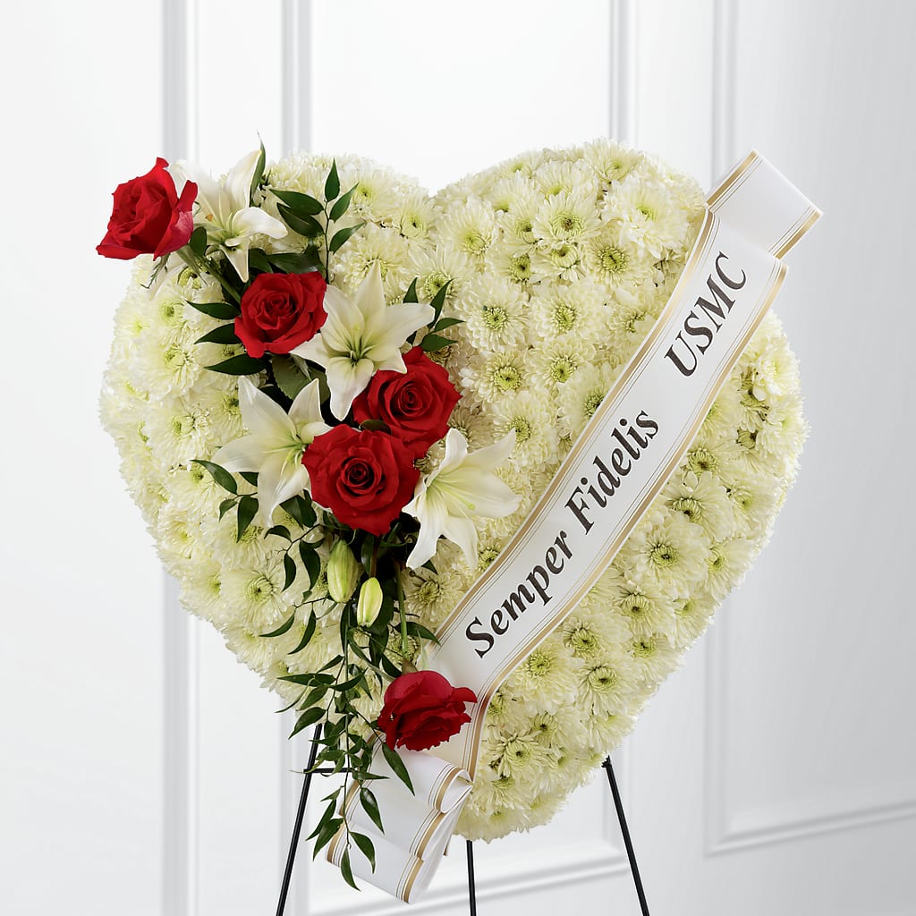 Heartfelt Hero Standing Heart – VICKIE'S FLOWERS, Cypress CA