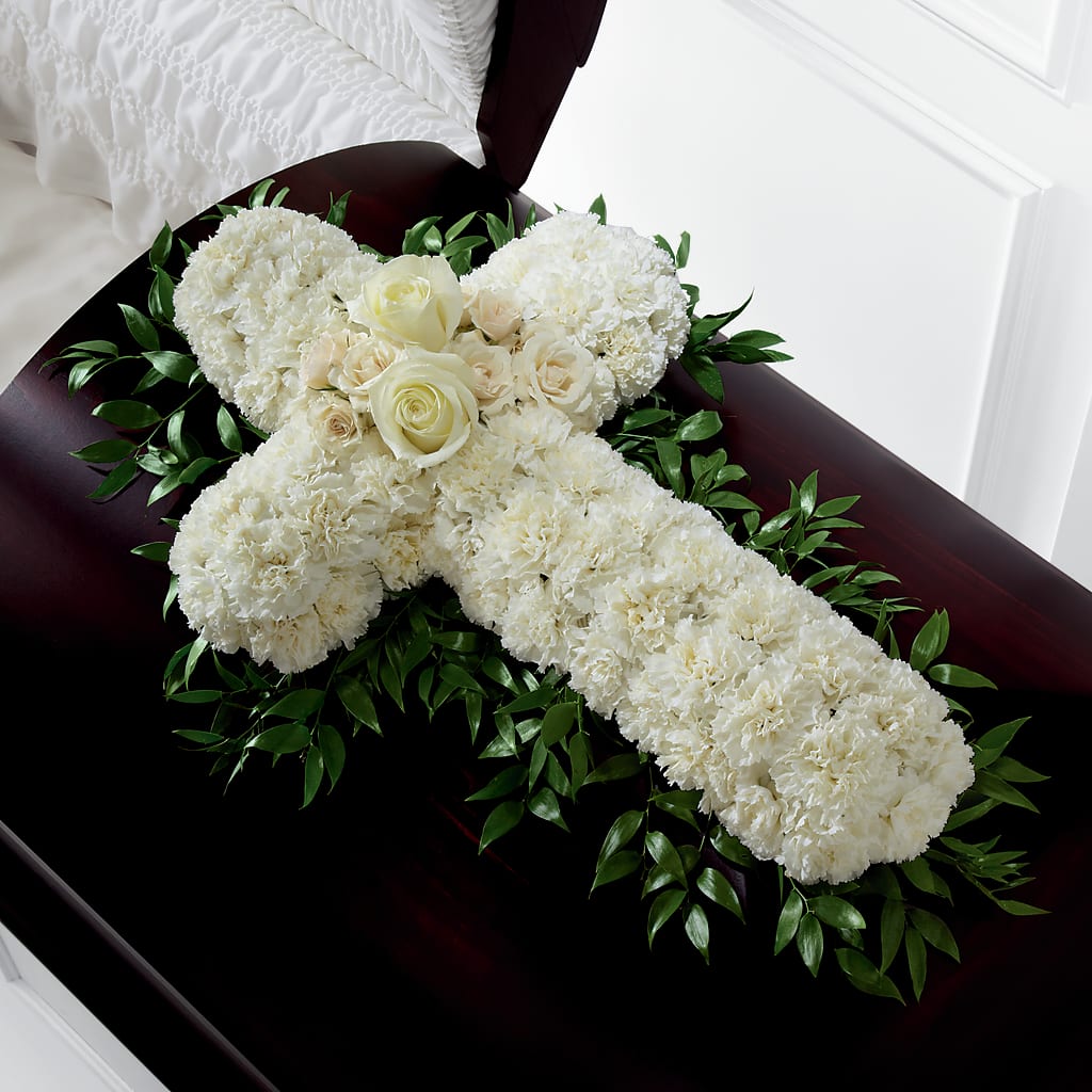Peaceful Memories Casket Spray (Standard) – VICKIE'S FLOWERS, Cypress CA