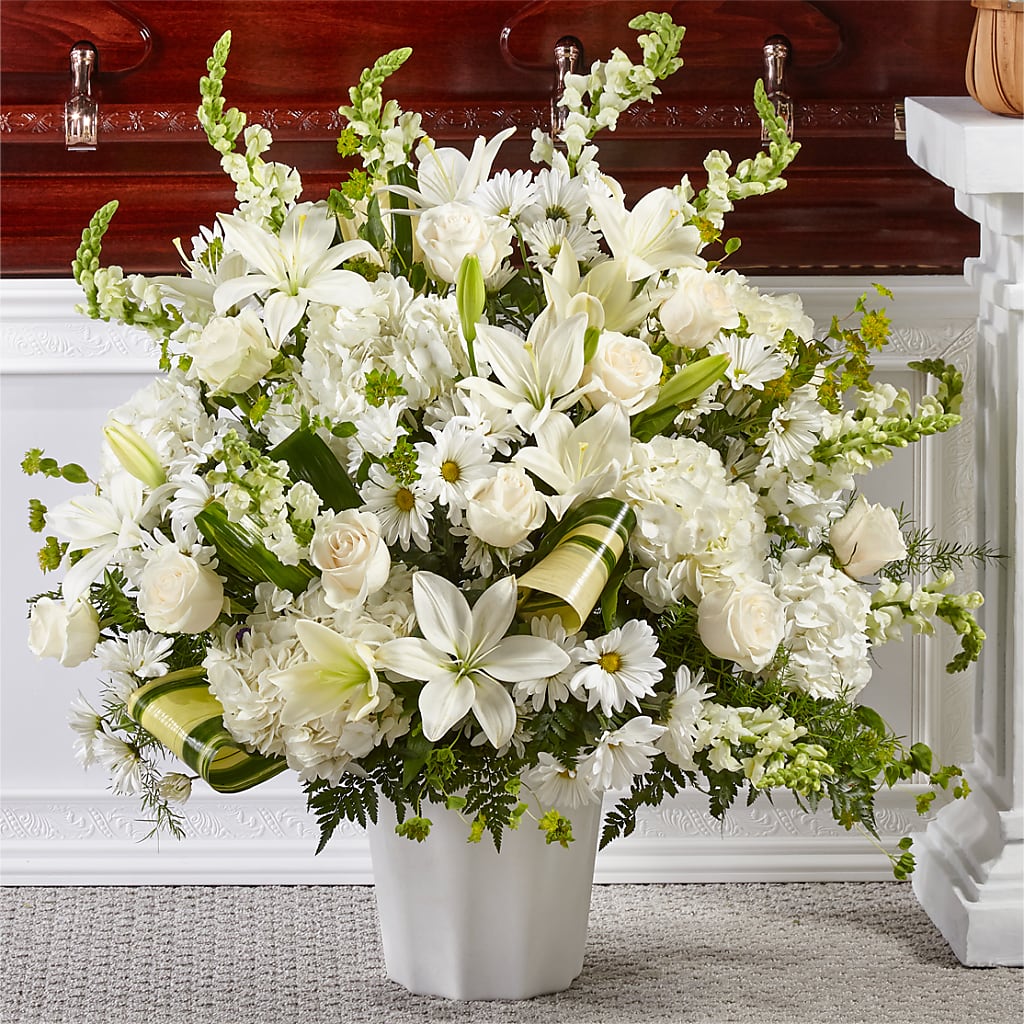 Thoughts of Tranquility Floor Basket – VICKIE'S FLOWERS, Cypress CA