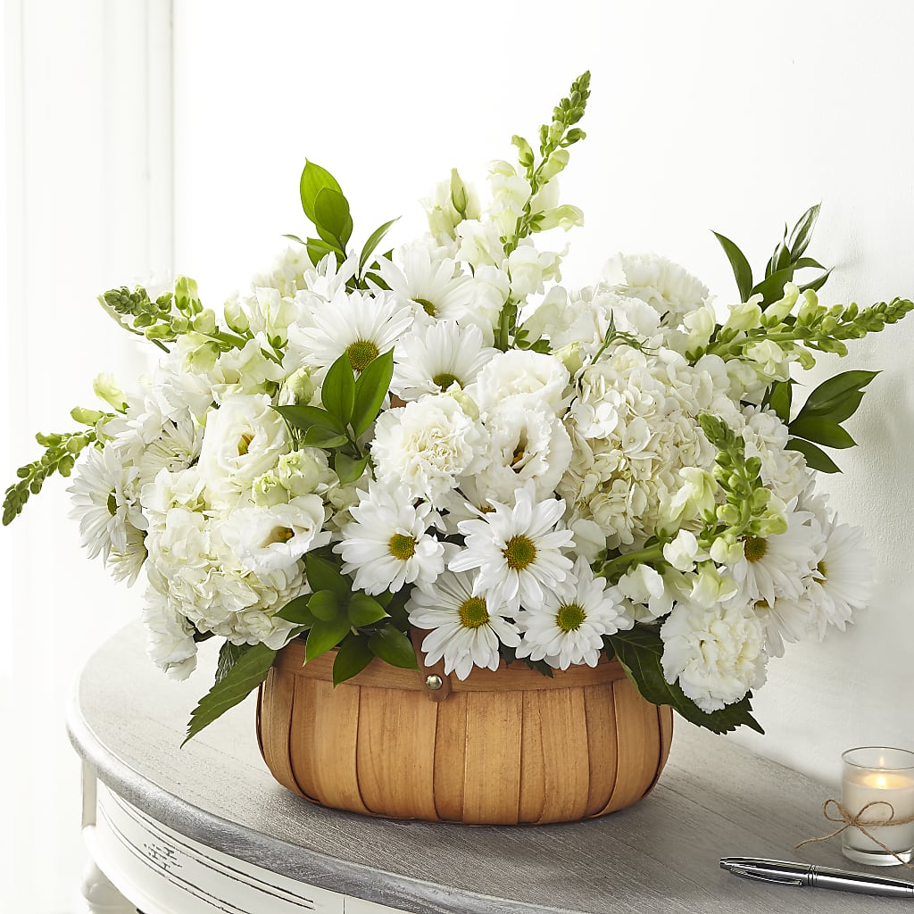 Pure Ivory Basket – VICKIE'S FLOWERS, Cypress CA