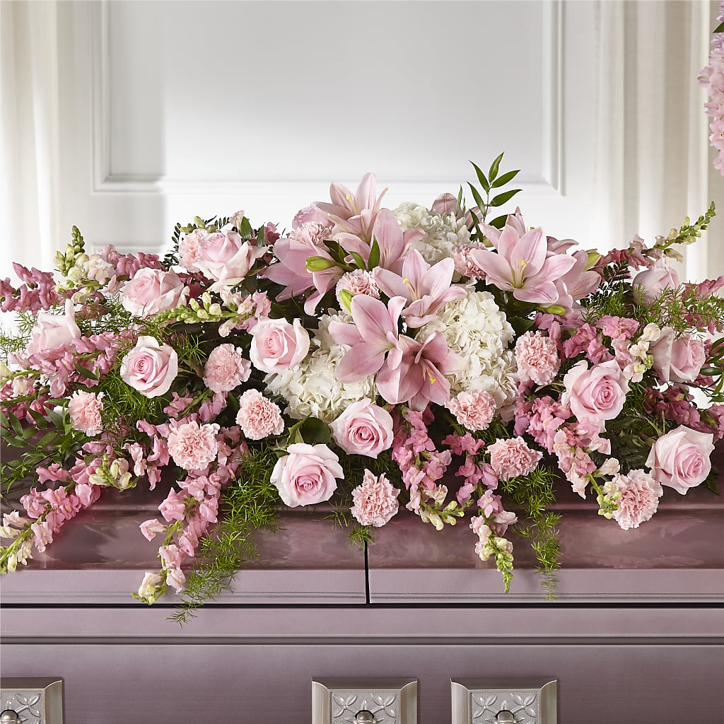 Life & Remembrance Casket Spray – VICKIE'S FLOWERS, Cypress CA
