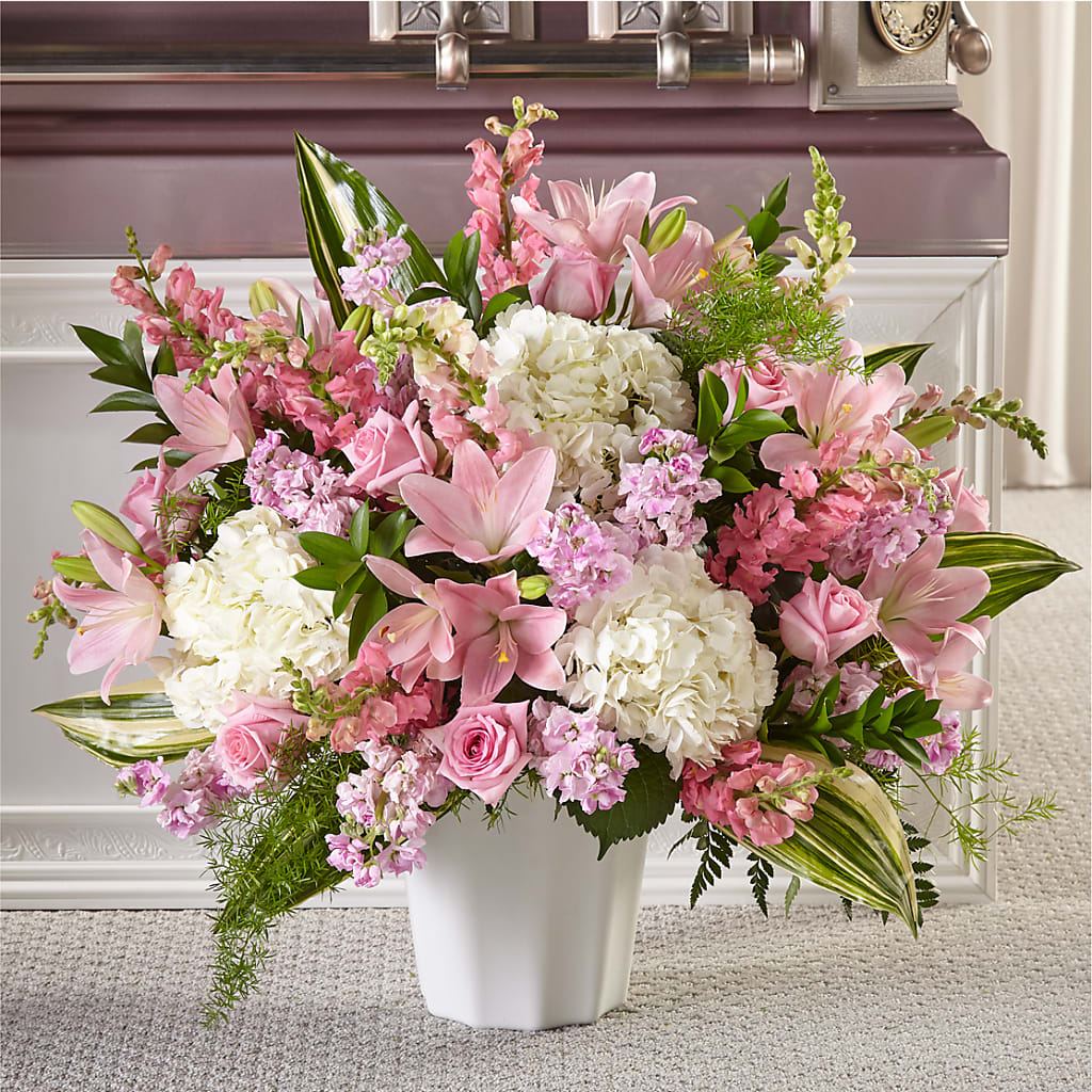 Simply Serene Floor Basket – VICKIE'S FLOWERS, Cypress CA