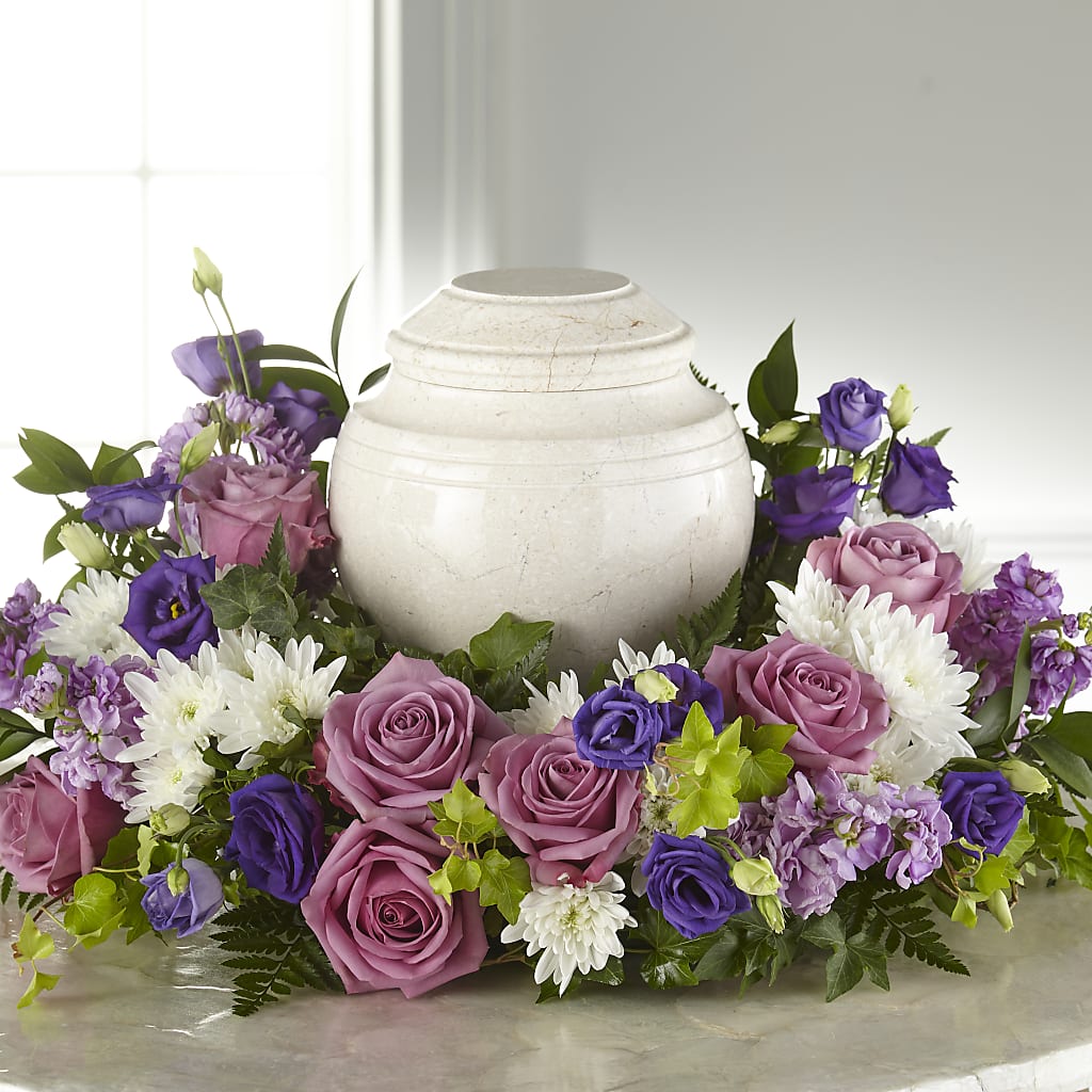Blooming Sympathy Cremation Adornment – VICKIE'S FLOWERS, Cypress CA