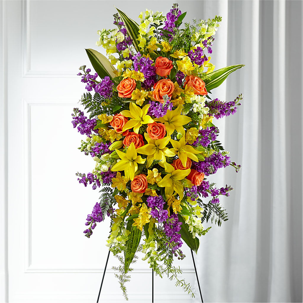 Thoughtful Prayers Standing Spray – VICKIE'S FLOWERS, Cypress CA