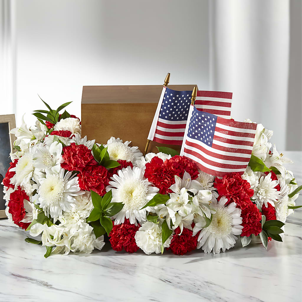 Spirit of Patriotism Cremation Adornment – VICKIE'S FLOWERS, Cypress CA