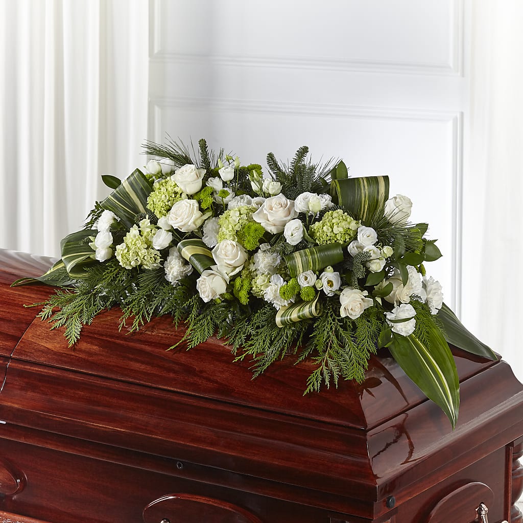 Hopeful Gesture Casket Spray – VICKIE'S FLOWERS, Cypress CA