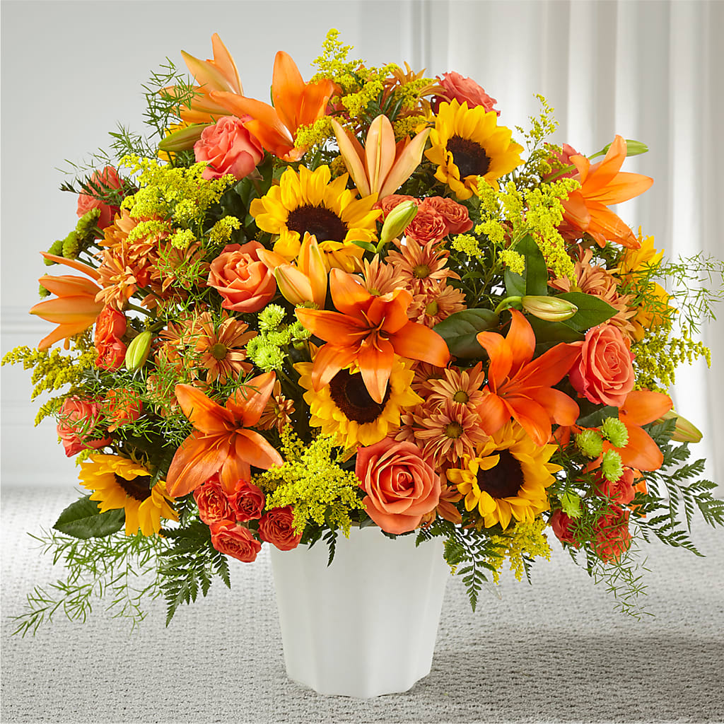 Harvest Thoughts Floor Basket – VICKIE'S FLOWERS, Cypress CA