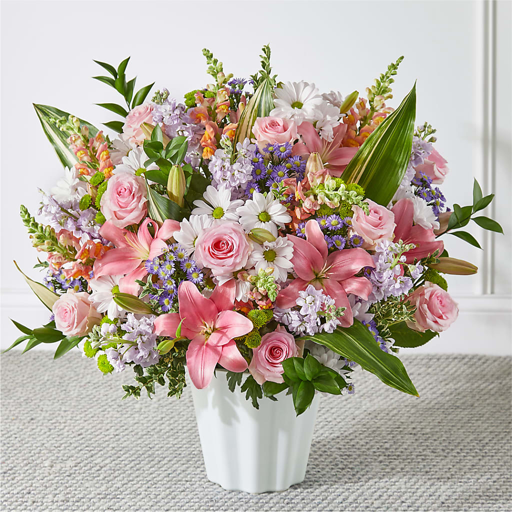 Abundant Compassion Floor Basket – VICKIE'S FLOWERS, Cypress CA