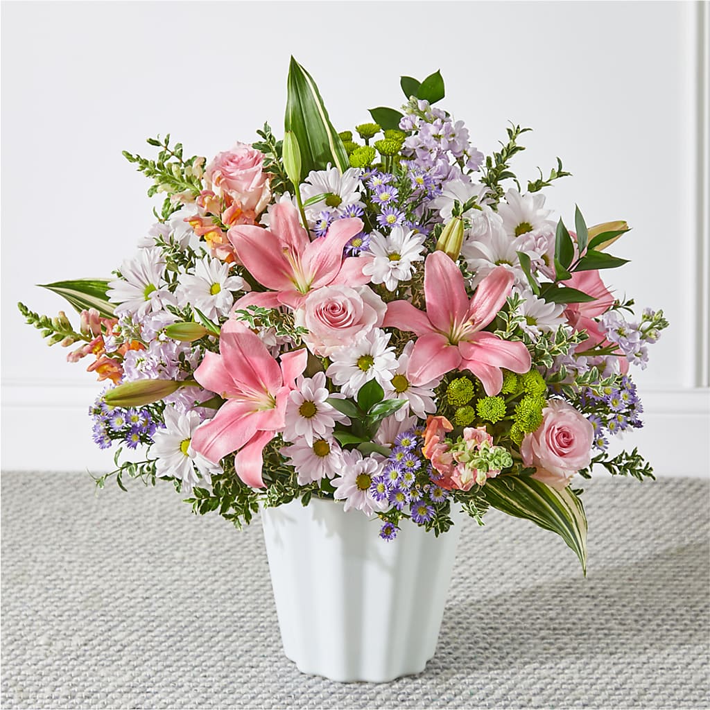 Abundant Compassion Floor Basket – VICKIE'S FLOWERS, Cypress CA