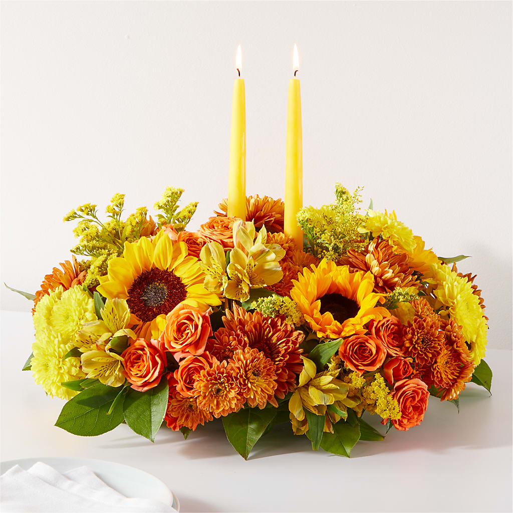 Autumn Harmony Centerpiece – VICKIE'S FLOWERS, Cypress CA