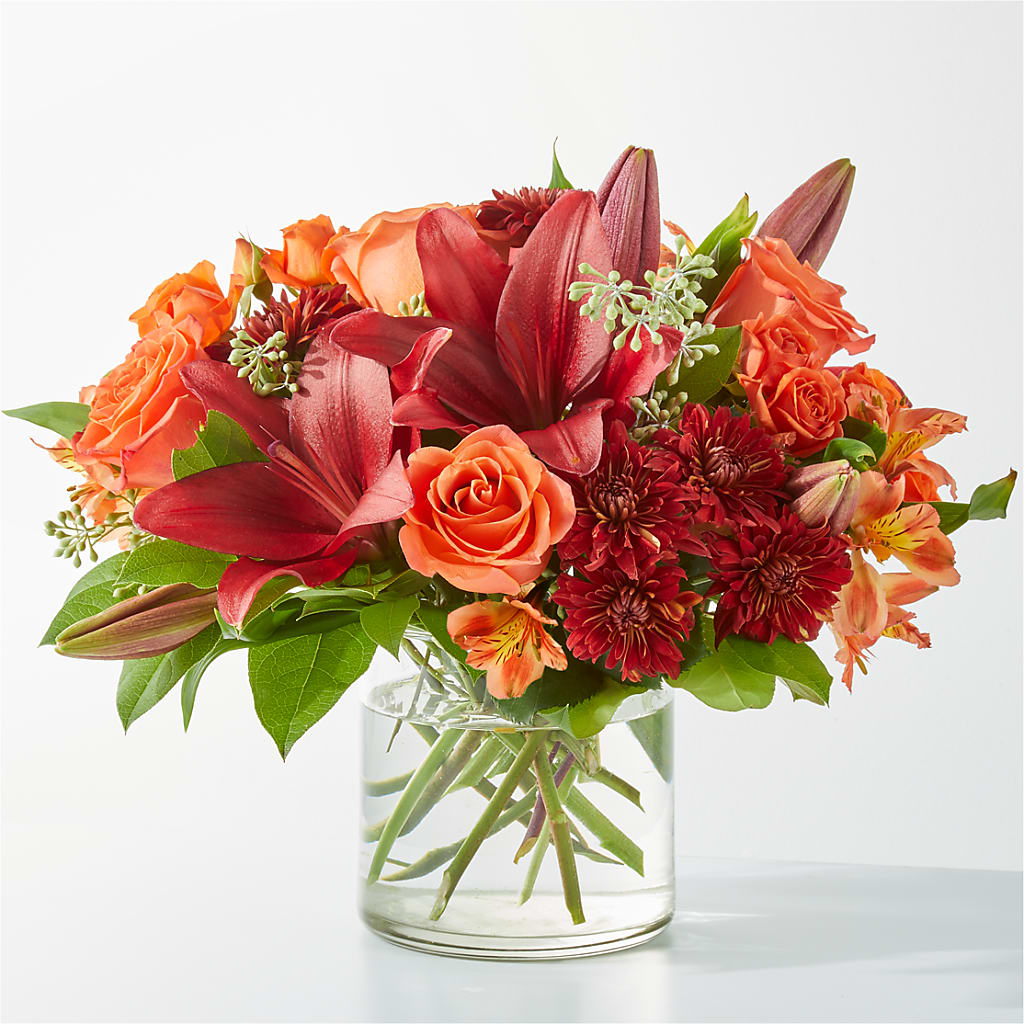 Crimson Leaves Bouquet – VICKIE'S FLOWERS, Cypress CA