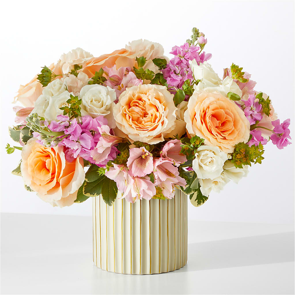 Paradise Bouquet with Ivory Vase – VICKIE'S FLOWERS, Cypress CA