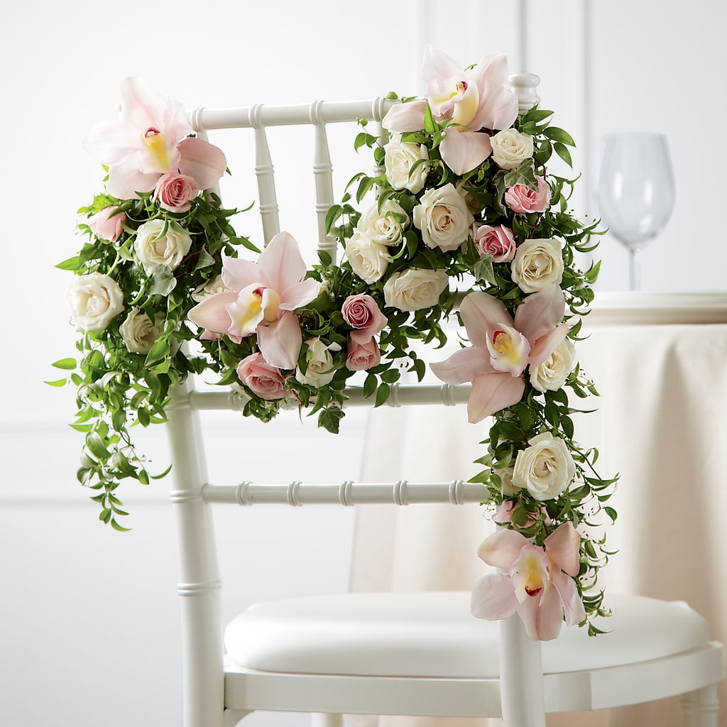 Orchid Rose Chair Décor – VICKIE'S FLOWERS, Cypress CA