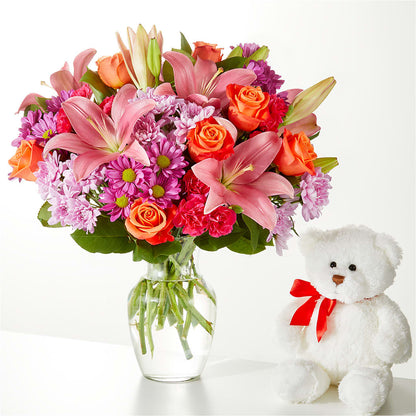 One and Only Bouquet and Bear Bundle – VICKIE'S FLOWERS, Cypress CA