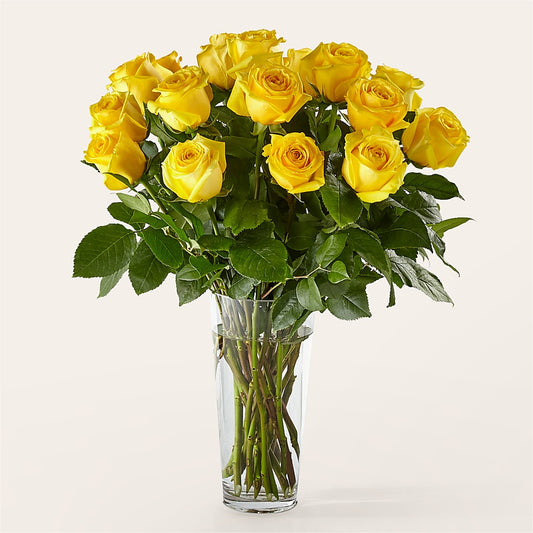 Long Stem Yellow Rose Bouquet – VICKIE'S FLOWERS, Cypress CA