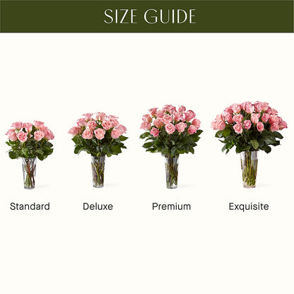 Long Stem Pink Rose Bouquet – VICKIE'S FLOWERS, Cypress CA