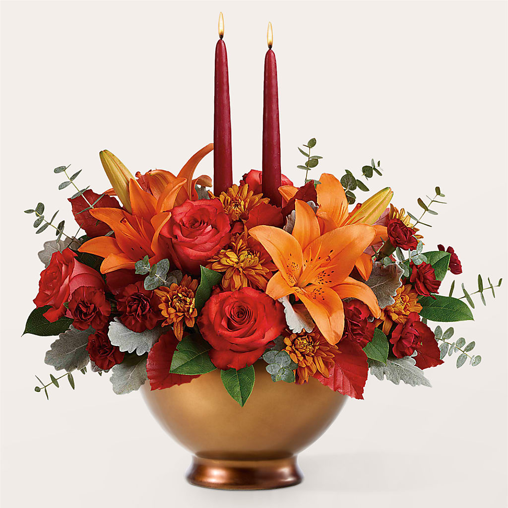 Fruits of Fall Centerpiece – VICKIE'S FLOWERS, Cypress CA