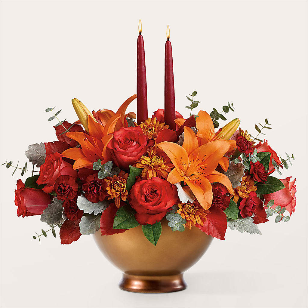 Fruits of Fall Centerpiece – VICKIE'S FLOWERS, Cypress CA