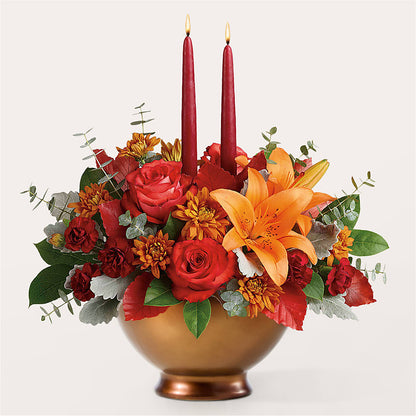 Fruits of Fall Centerpiece – VICKIE'S FLOWERS, Cypress CA