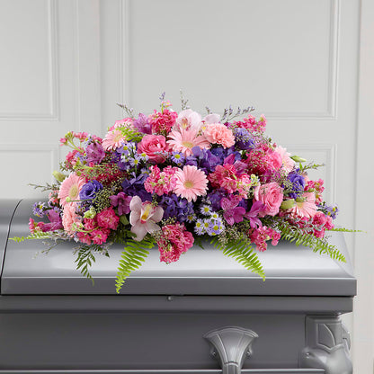 Glorious Garden Casket Spray – VICKIE'S FLOWERS, Cypress CA