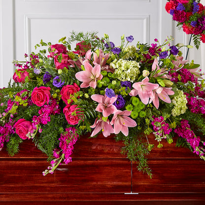 Radiant Tribute Casket Spray – VICKIE'S FLOWERS, Cypress CA