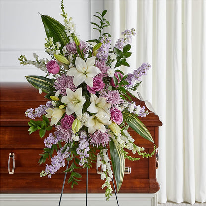 Grateful Hearts Standing Spray – VICKIE'S FLOWERS, Cypress CA