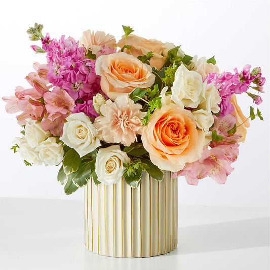 Paradise Bouquet with Ivory Vase – VICKIE'S FLOWERS, Cypress CA