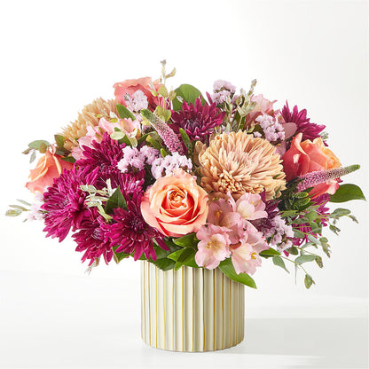Berry Cobbler Bouquet with Ivory Vase – VICKIE'S FLOWERS, Cypress CA