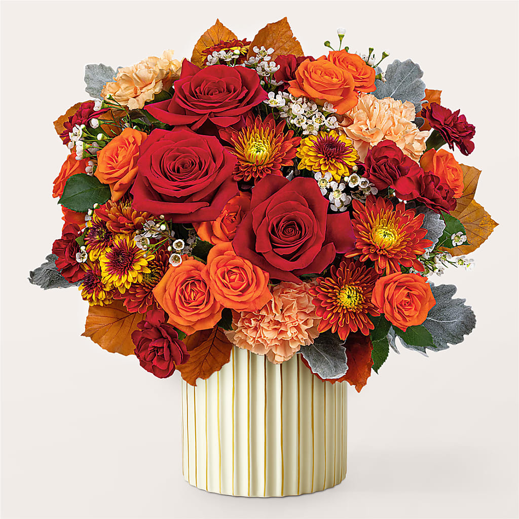 Merlot Bouquet with Ivory Vase – VICKIE'S FLOWERS, Cypress CA